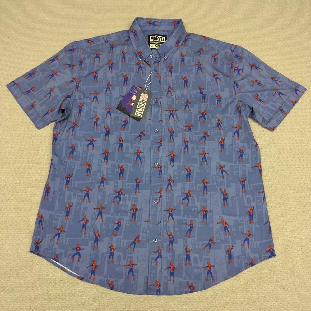 New RSVLTS Marvel Spider Man Pointing Meme Shirt Mens 2XL Kunuflex Superhero